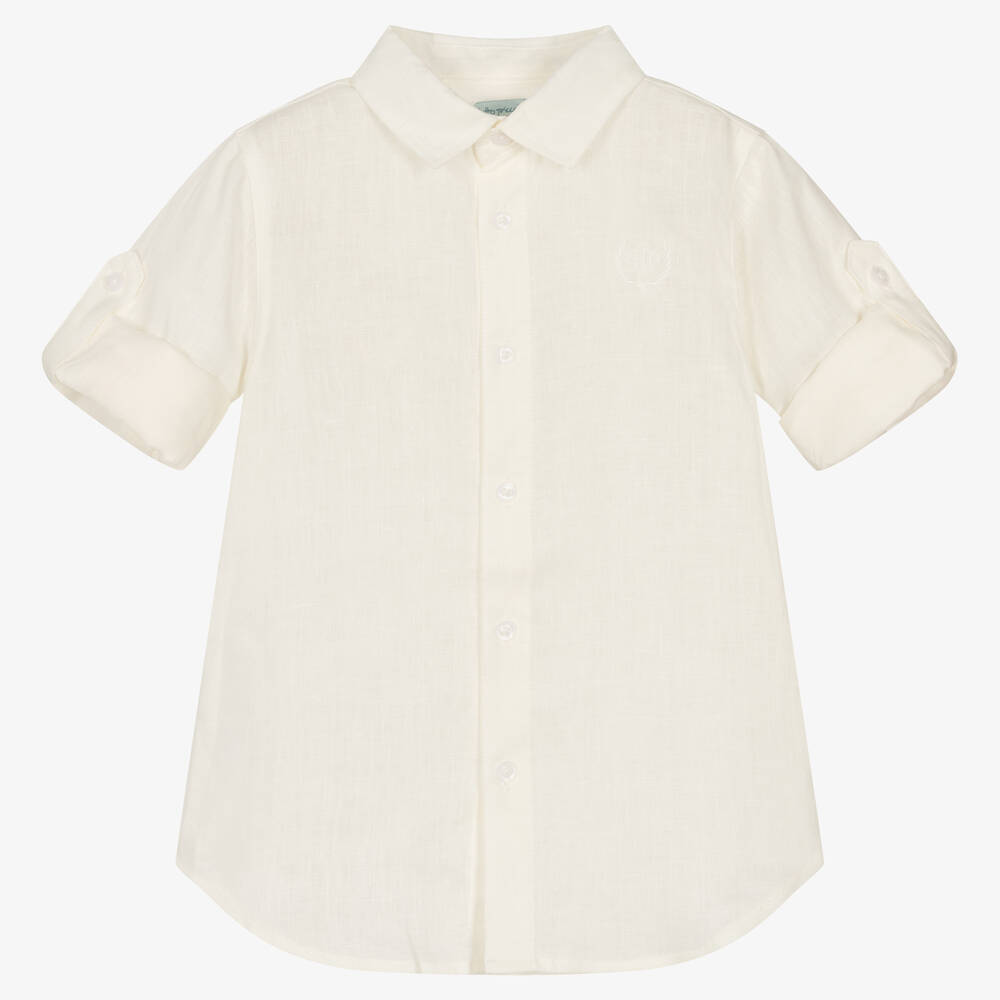 Tutto Piccolo-Синий льняной костюм для мальчиков | Childrensalon Outlet