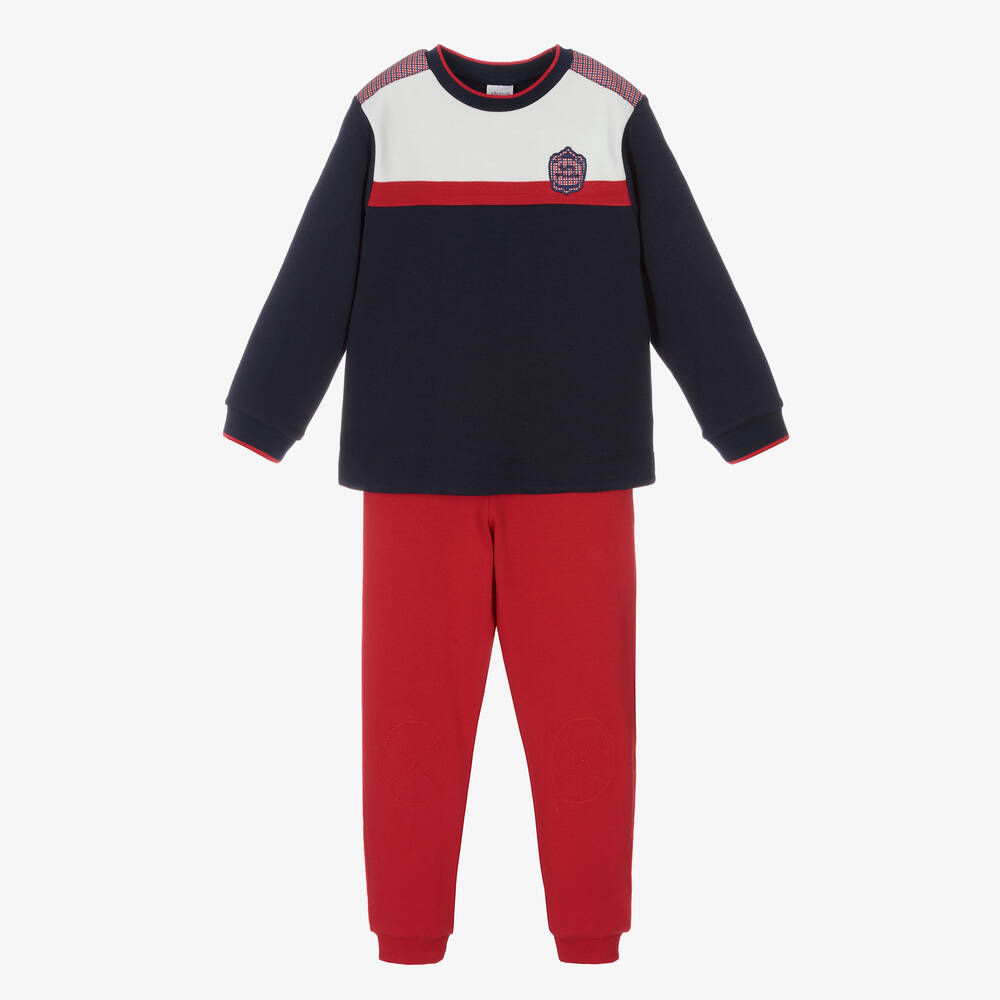 Tutto Piccolo - Trainingsanzug in Navyblau und Rot (J) | Childrensalon