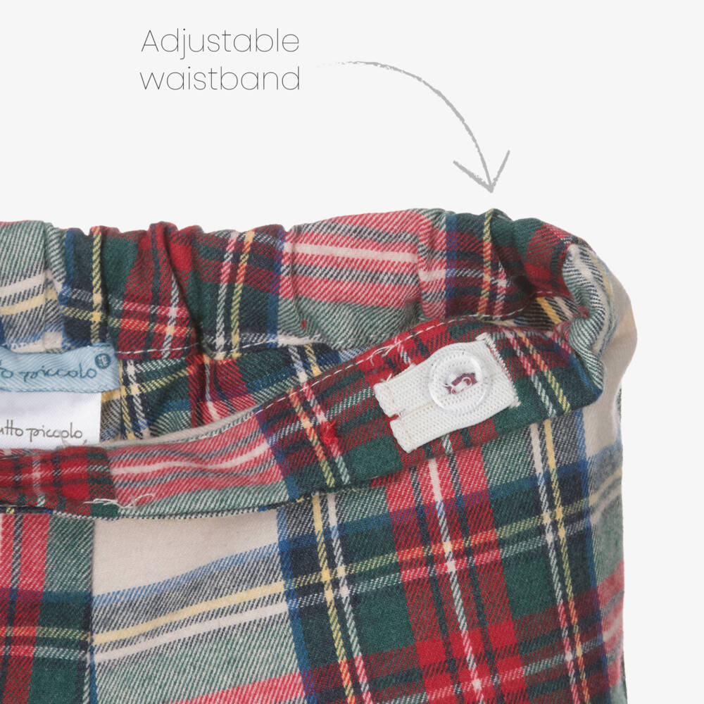 Tutto Piccolo-Boys Red Check Sweater Set | Childrensalon Outlet