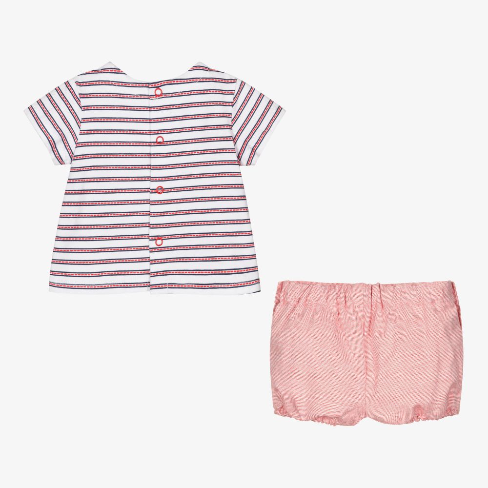 Tutto Piccolo-Топ и красные шорты из хлопка для мальчиков | Childrensalon Outlet