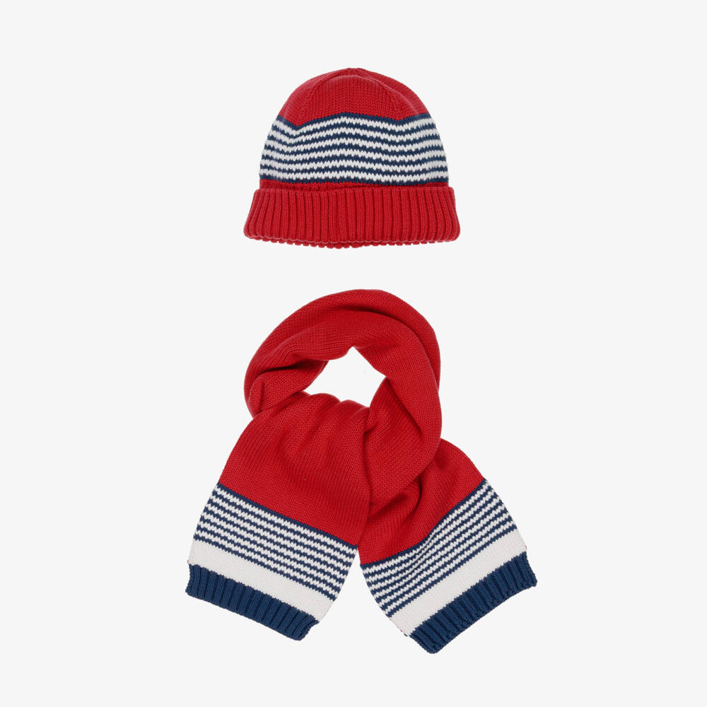 Tutto Piccolo-Яркий красный вязаный комплект для мальчиков | Childrensalon Outlet