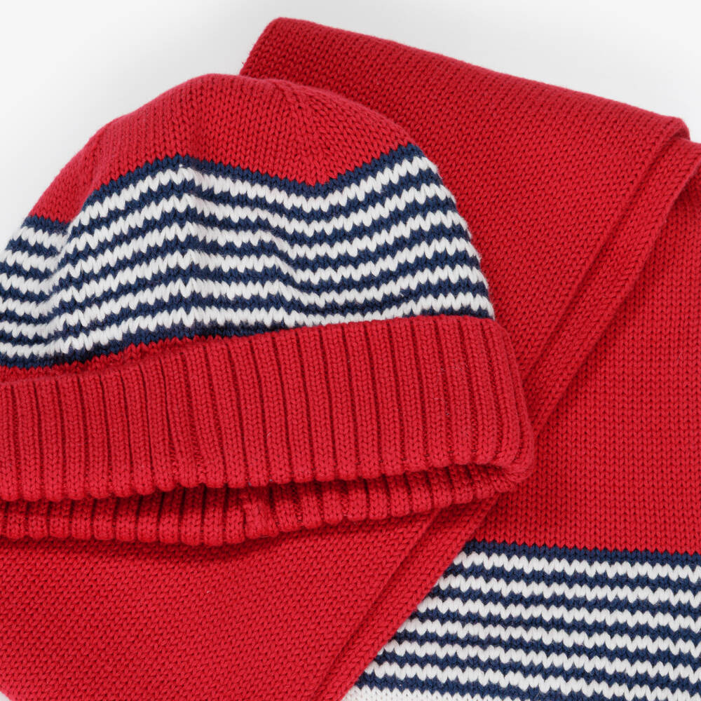 Tutto Piccolo-Яркий красный вязаный комплект для мальчиков | Childrensalon Outlet