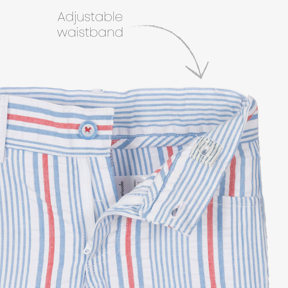 Tutto Piccolo-طقم شورت قطن جيرسي لون عاجي وأحمر للأولاد | Childrensalon Outlet