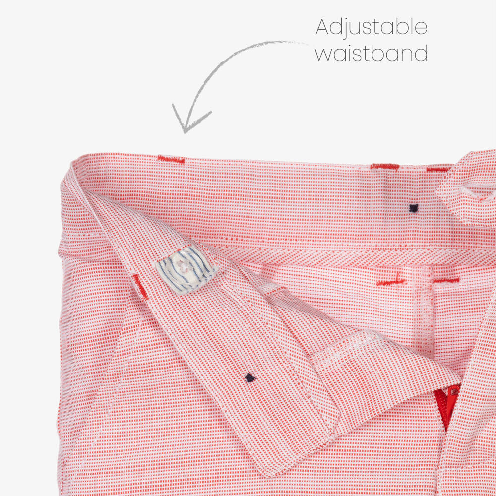 Tutto Piccolo-Boys Red Striped Shorts Set | Childrensalon Outlet