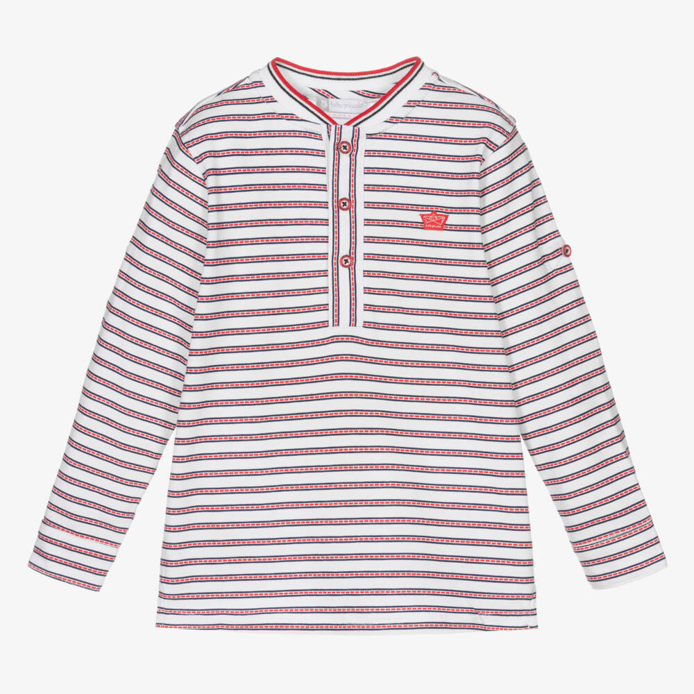 Tutto Piccolo-Boys Red Striped Shorts Set | Childrensalon Outlet