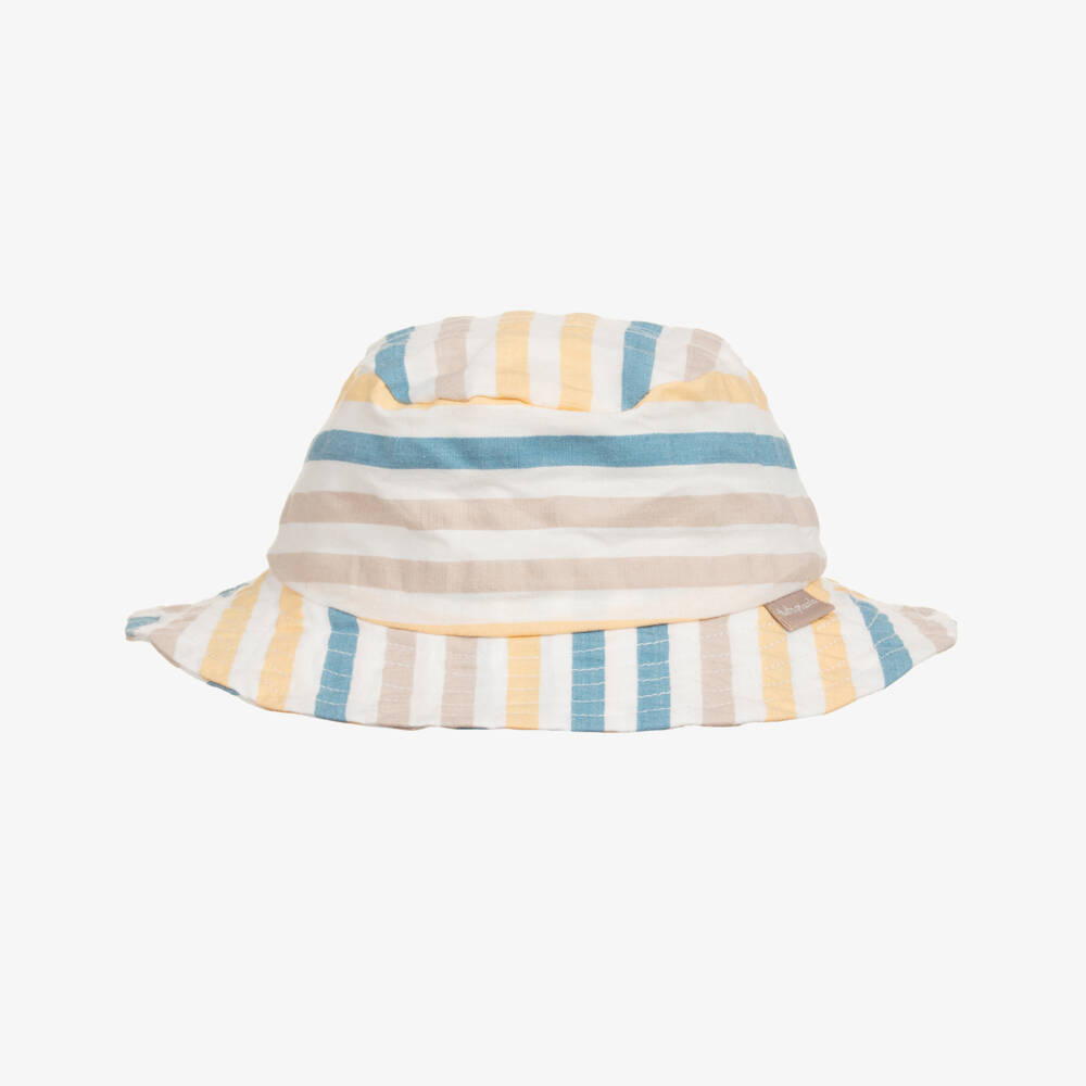 Tutto Piccolo-Boys Striped Cotton Summer Cap | Childrensalon Outlet