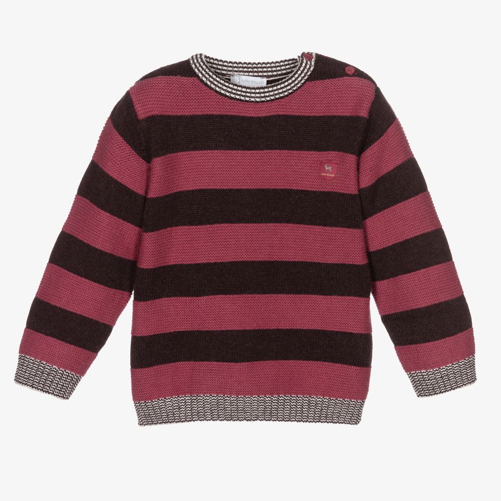 Tutto Piccolo - Boys Striped Cotton Sweater | Childrensalon
