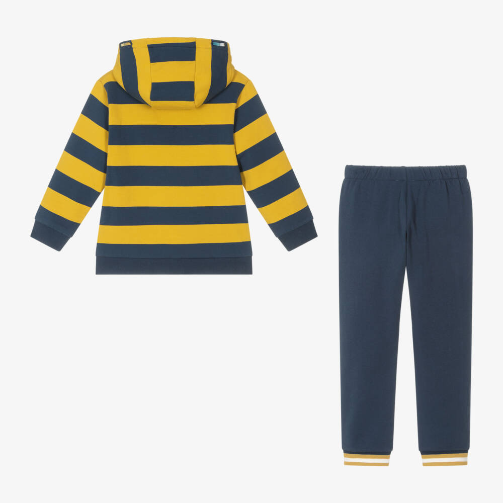 Tutto Piccolo-Boys Striped Hoodie Tracksuit Set | Childrensalon Outlet