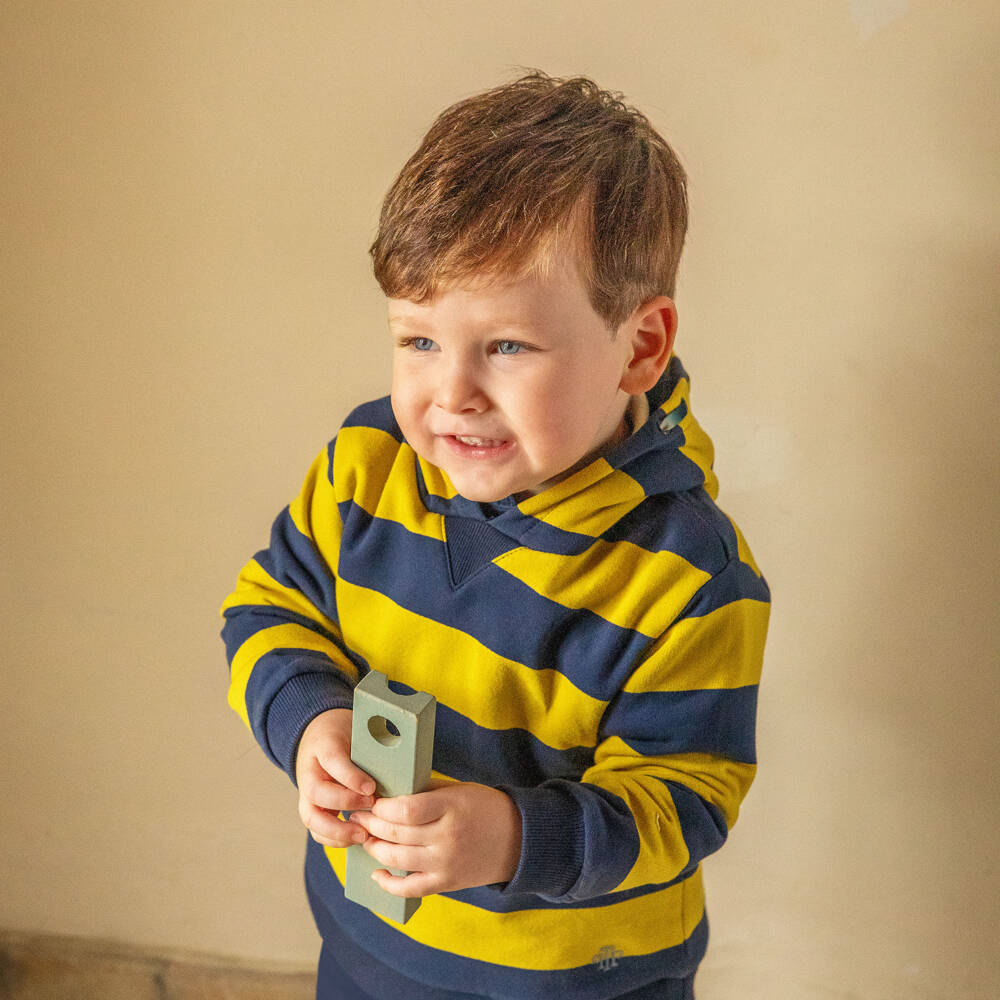 Tutto Piccolo-Boys Striped Hoodie Tracksuit Set | Childrensalon Outlet