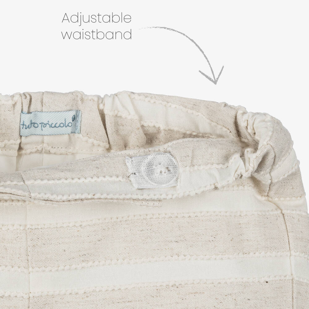 Tutto Piccolo-Boys Striped Linen & Cotton Set | Childrensalon Outlet