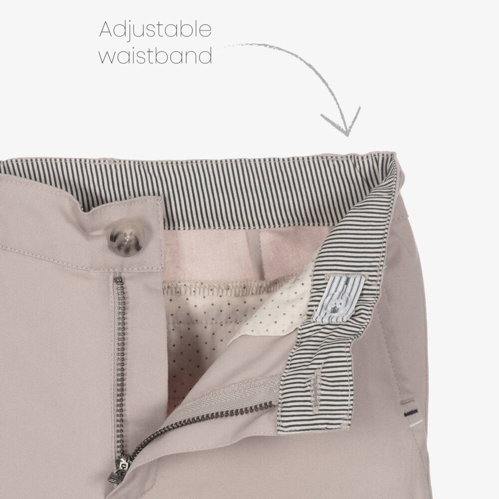 Tutto Piccolo-Boys Striped Shirt & Beige Trousers Duo | Childrensalon Outlet