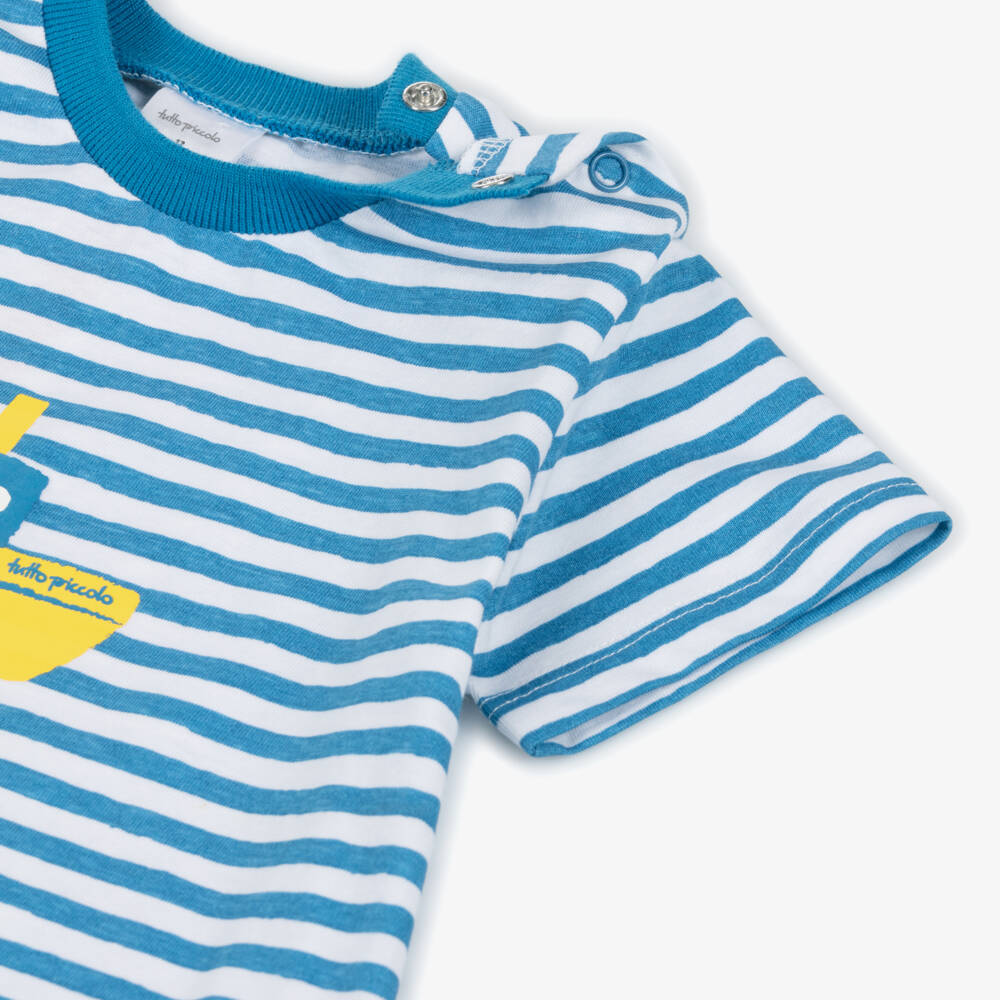 Tutto Piccolo-Летний полосатый хлопковый комплект для мальчиков | Childrensalon Outlet