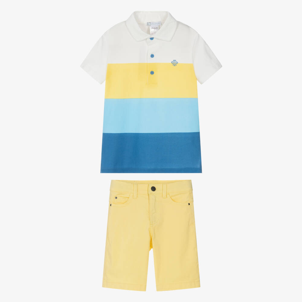 Tutto Piccolo-طقم قطن ملون نابض بالحياة للأولاد | Childrensalon Outlet