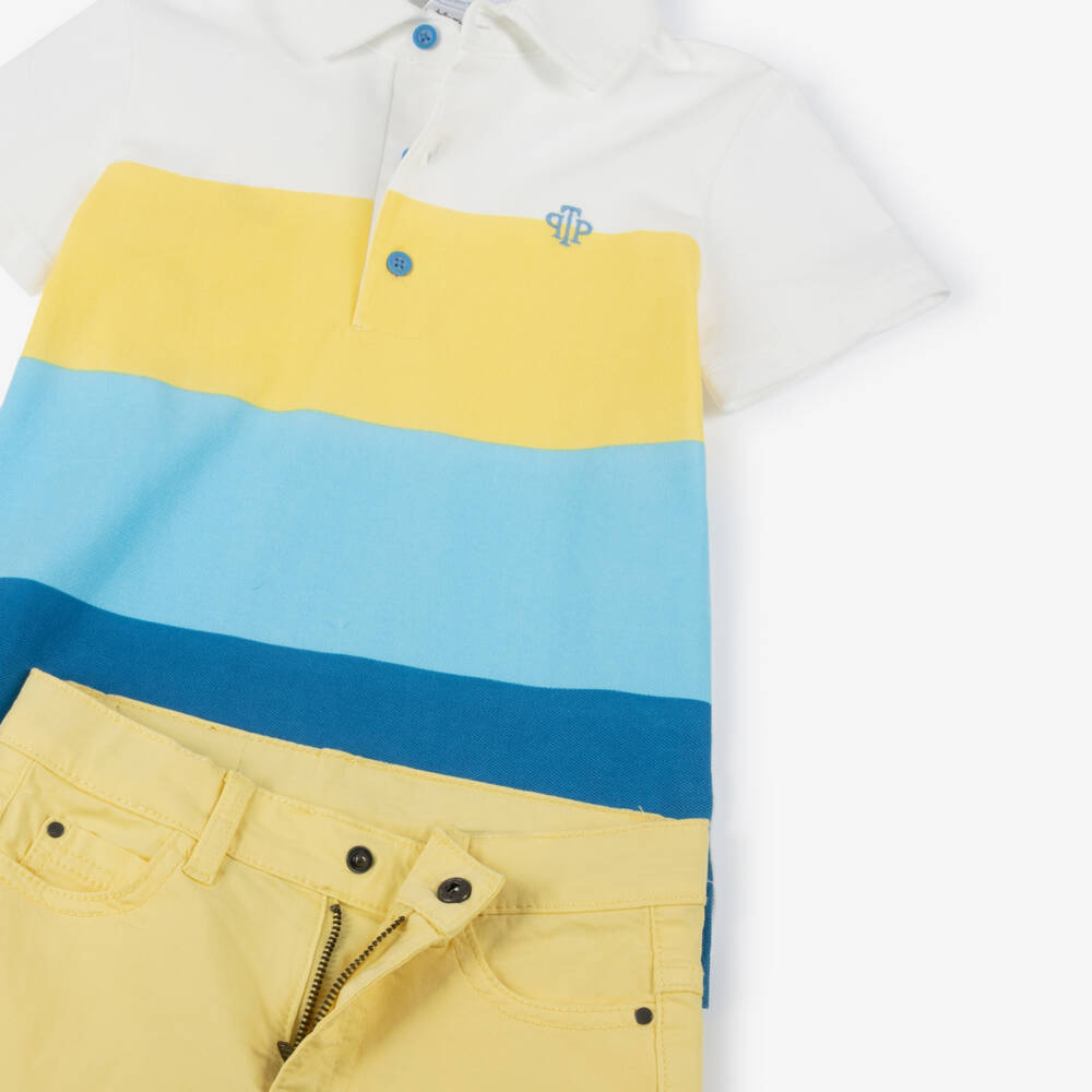 Tutto Piccolo-طقم قطن ملون نابض بالحياة للأولاد | Childrensalon Outlet