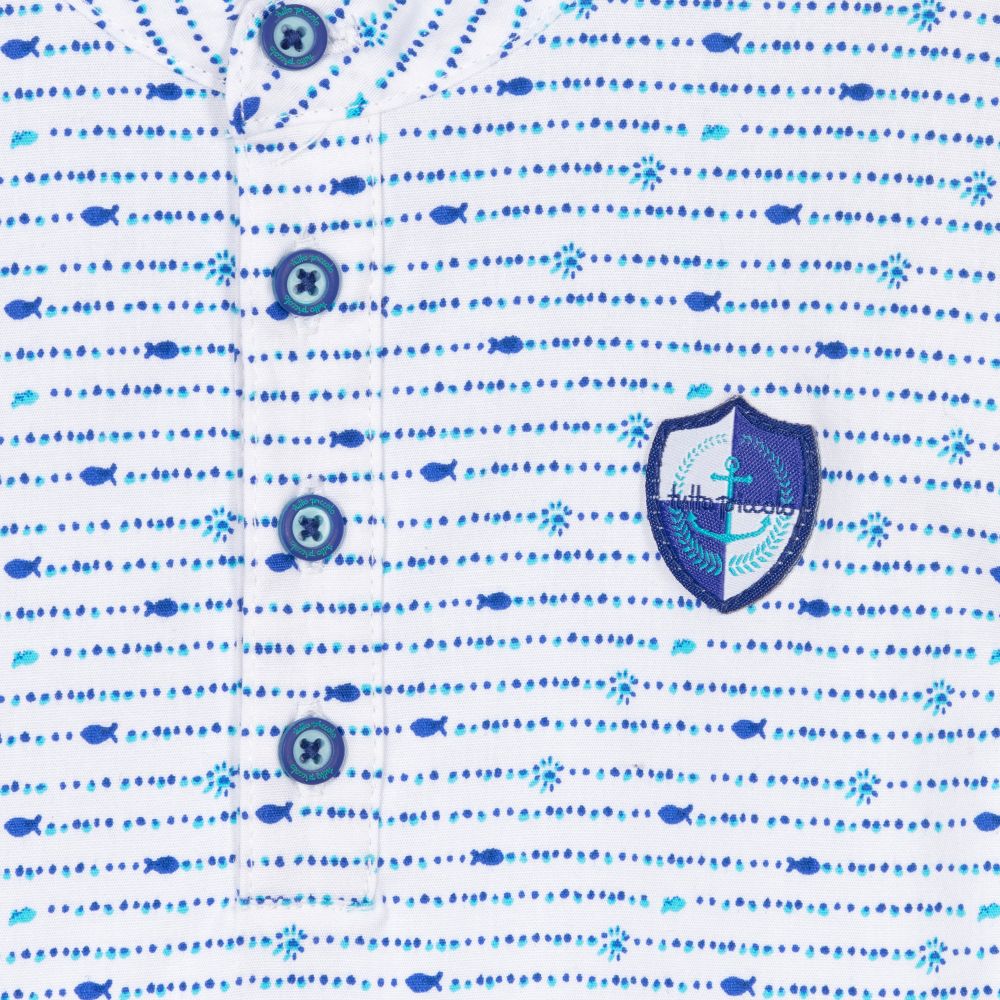 Tutto Piccolo-Boys White Cotton Shorts Set | Childrensalon Outlet