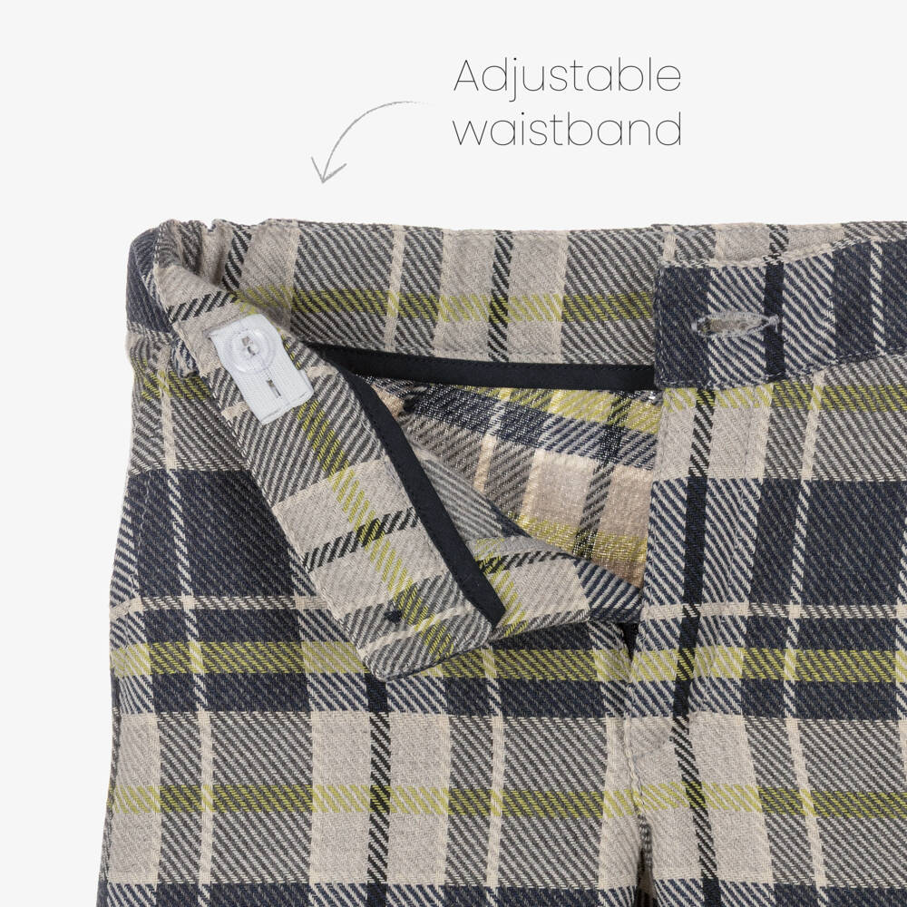 Tutto Piccolo-Boys White Poplin Shirt & Checked Twill Shorts Set | Childrensalon Outlet