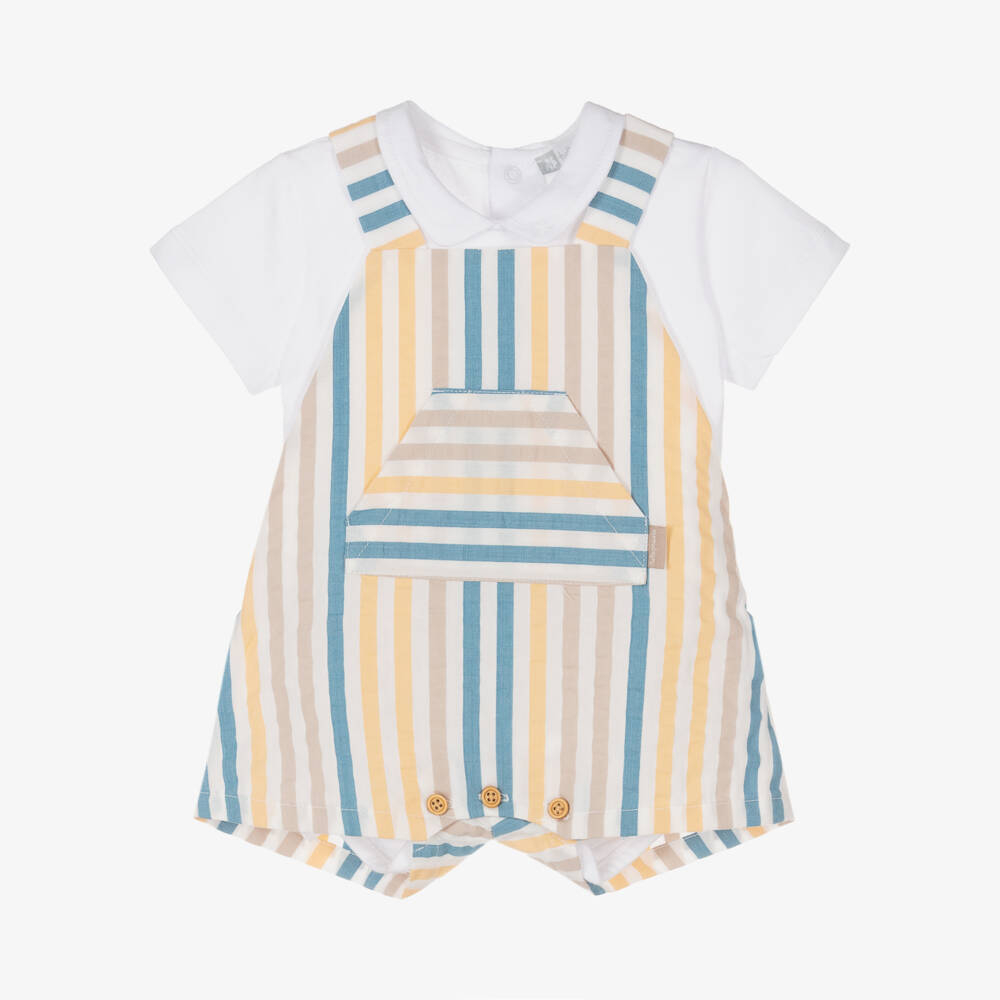 Tutto Piccolo-طقم سالوبيت مخطط وبدلة داخلية للأولاد | Childrensalon Outlet