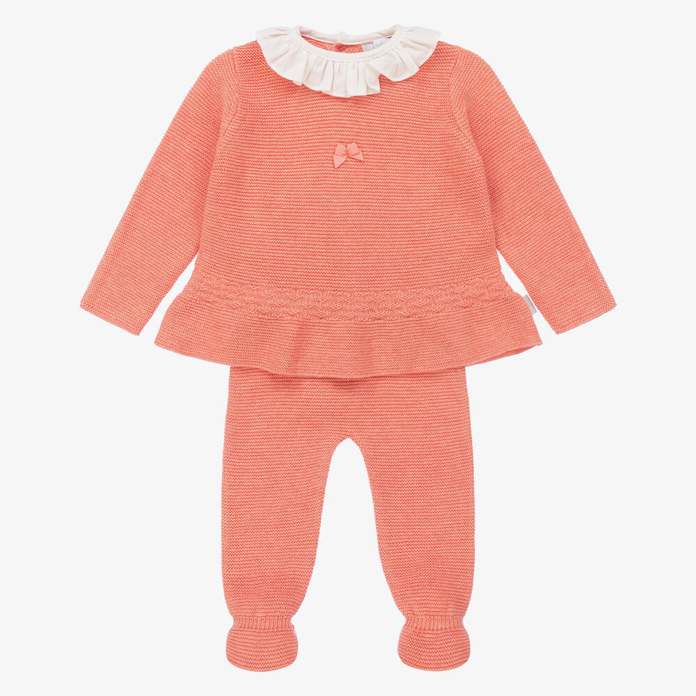 Tutto Piccolo - Girls 2 Piece Knitted Babygrow | Childrensalon