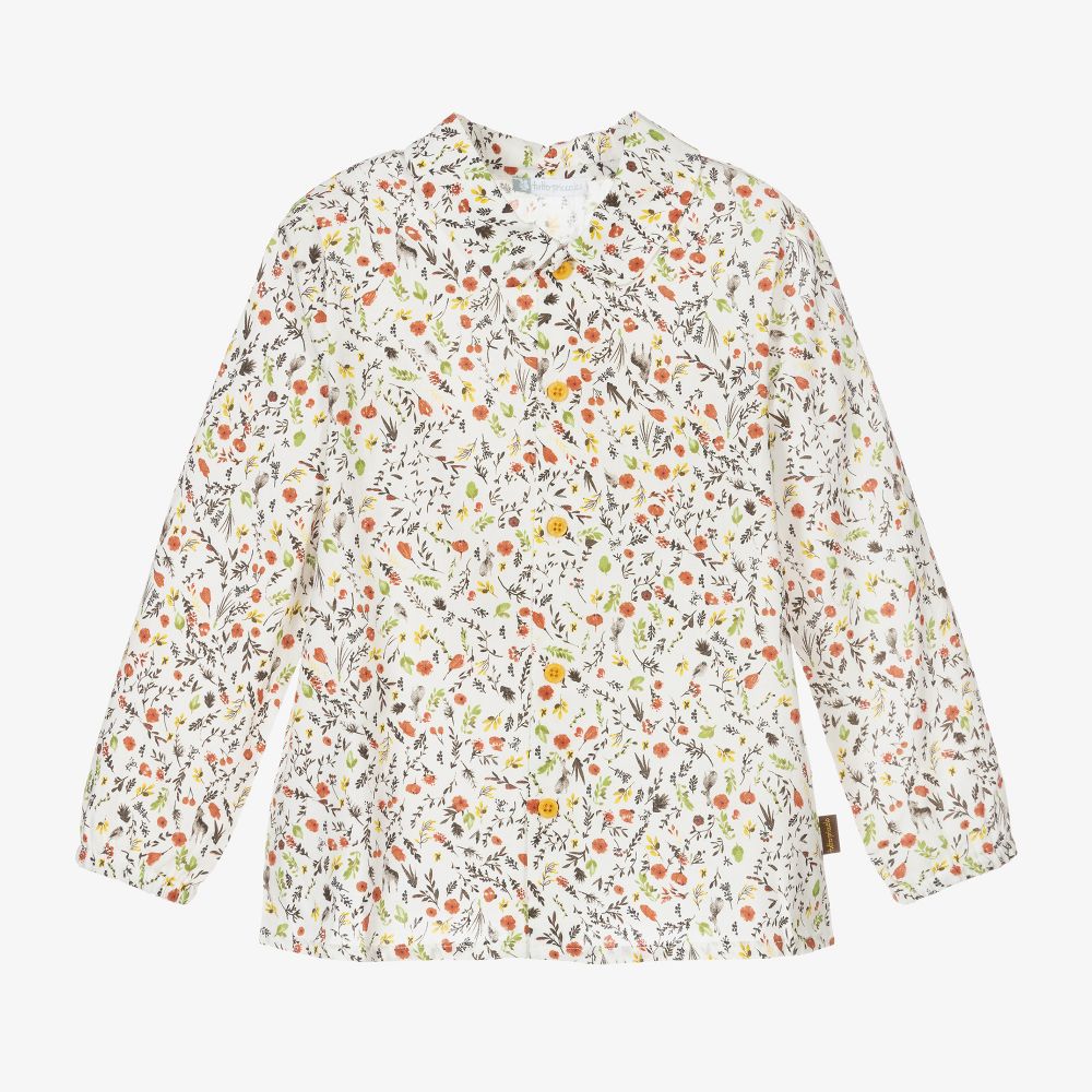 Tutto Piccolo - Chemisier beige Fleurs en coton | Childrensalon