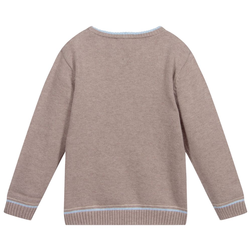 Tutto Piccolo-Girls Beige Knitted Jumper | Childrensalon Outlet
