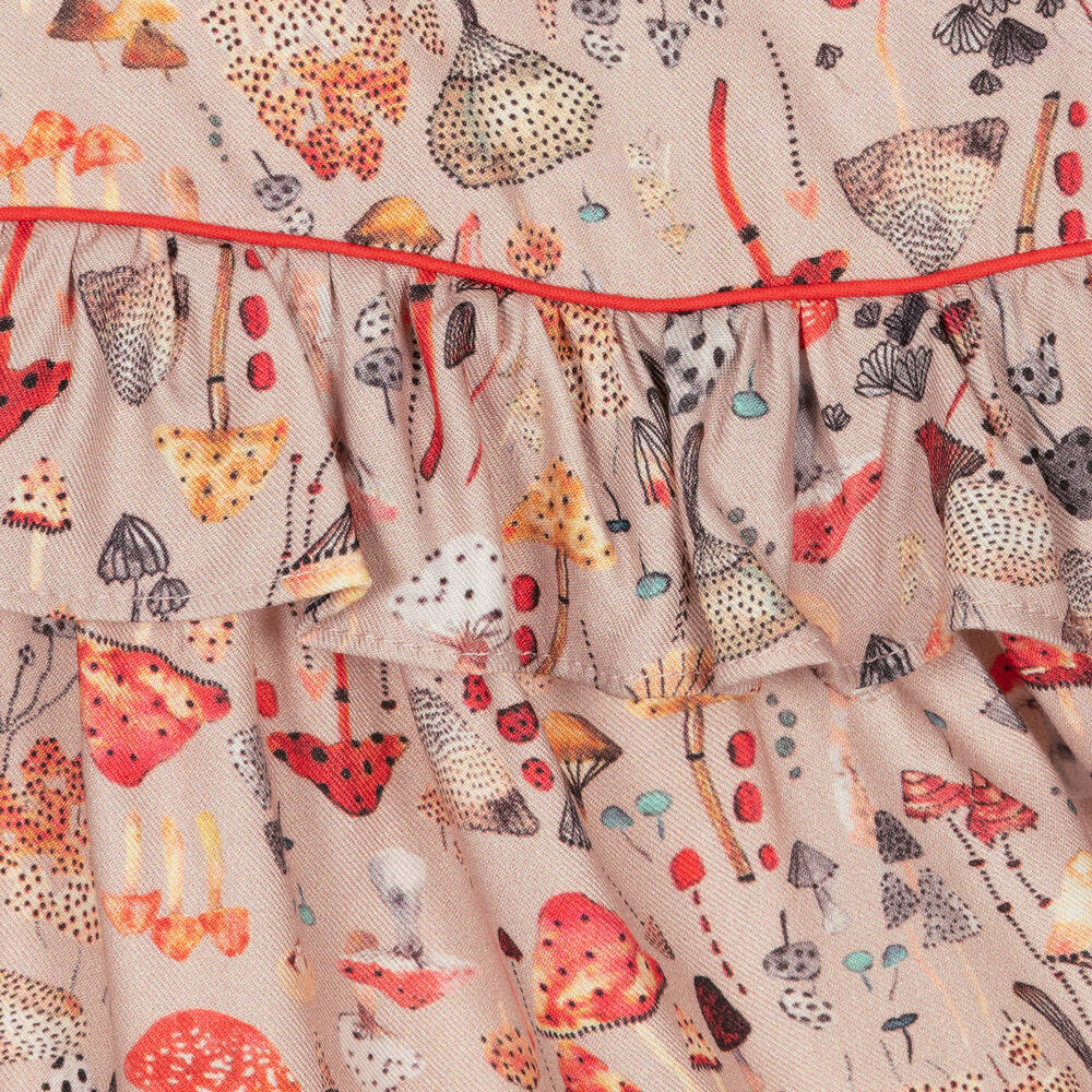 Tutto Piccolo-Girls Beige Mushroom Dress Set | Childrensalon Outlet