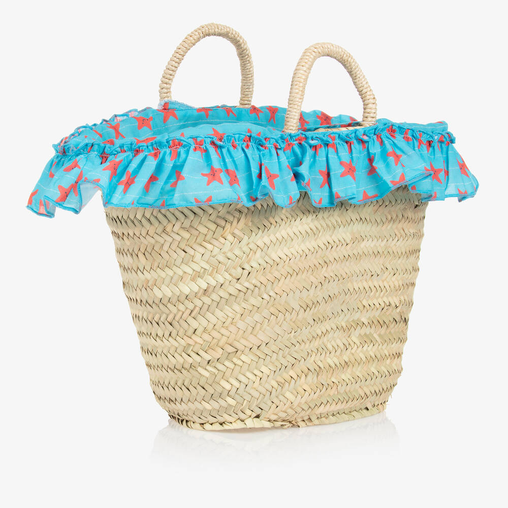 Tutto Piccolo-Girls Beige Straw Bag (54cm) | Childrensalon Outlet