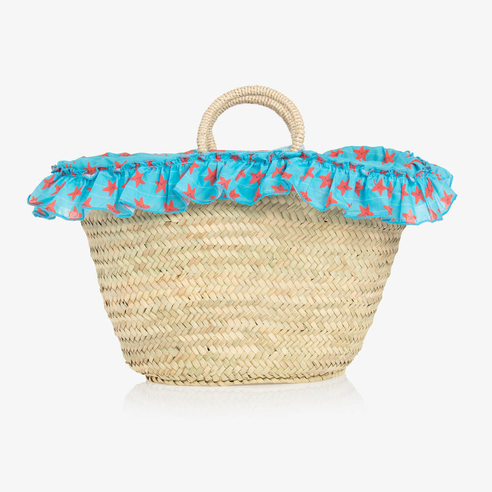 Tutto Piccolo-Girls Beige Straw Bag (54cm) | Childrensalon Outlet