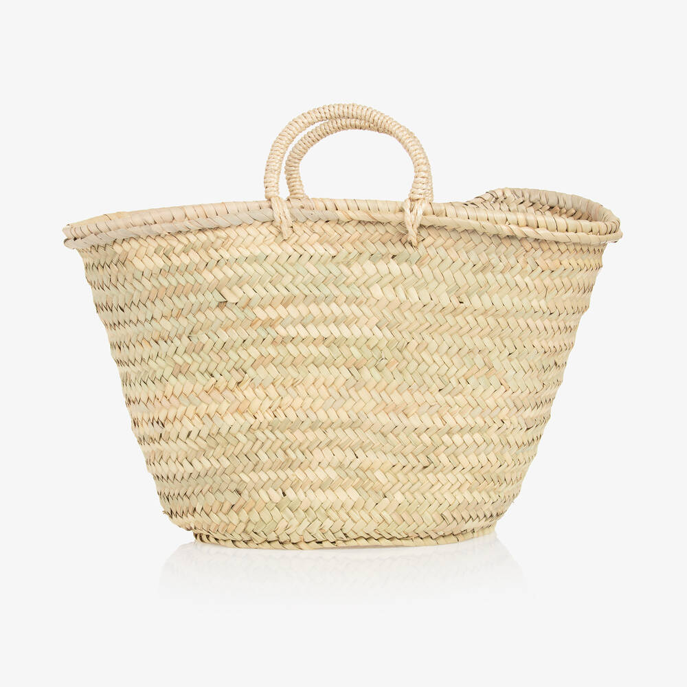Tutto Piccolo-Girls Beige Straw Bag (54cm) | Childrensalon Outlet