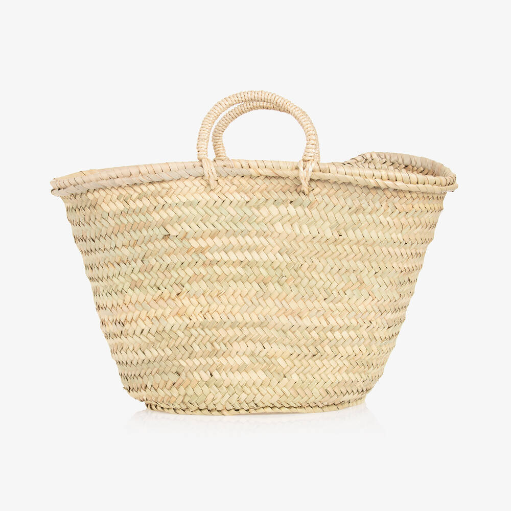 Tutto Piccolo-Girls Beige Straw Bag (54cm) | Childrensalon Outlet