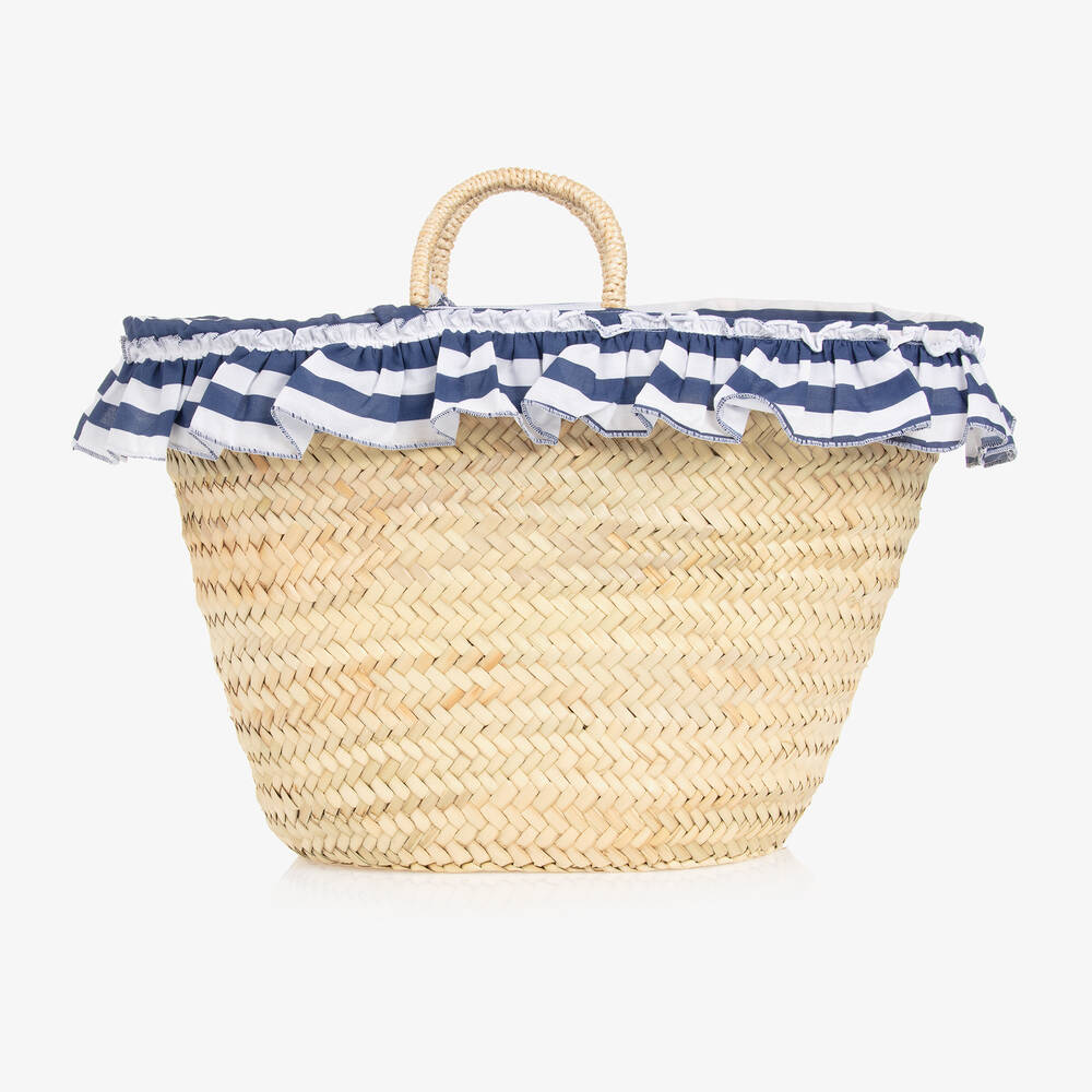 Tutto Piccolo-Girls Beige Straw Bag (54cm) | Childrensalon Outlet