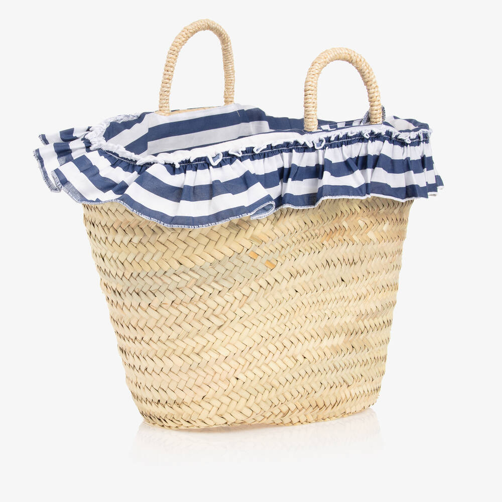 Tutto Piccolo-Girls Beige Straw Bag (54cm) | Childrensalon Outlet