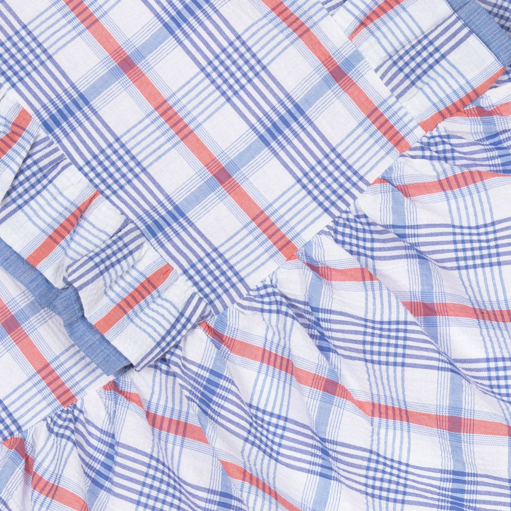 Tutto Piccolo-Голубое платье в клетку для девочек | Childrensalon Outlet