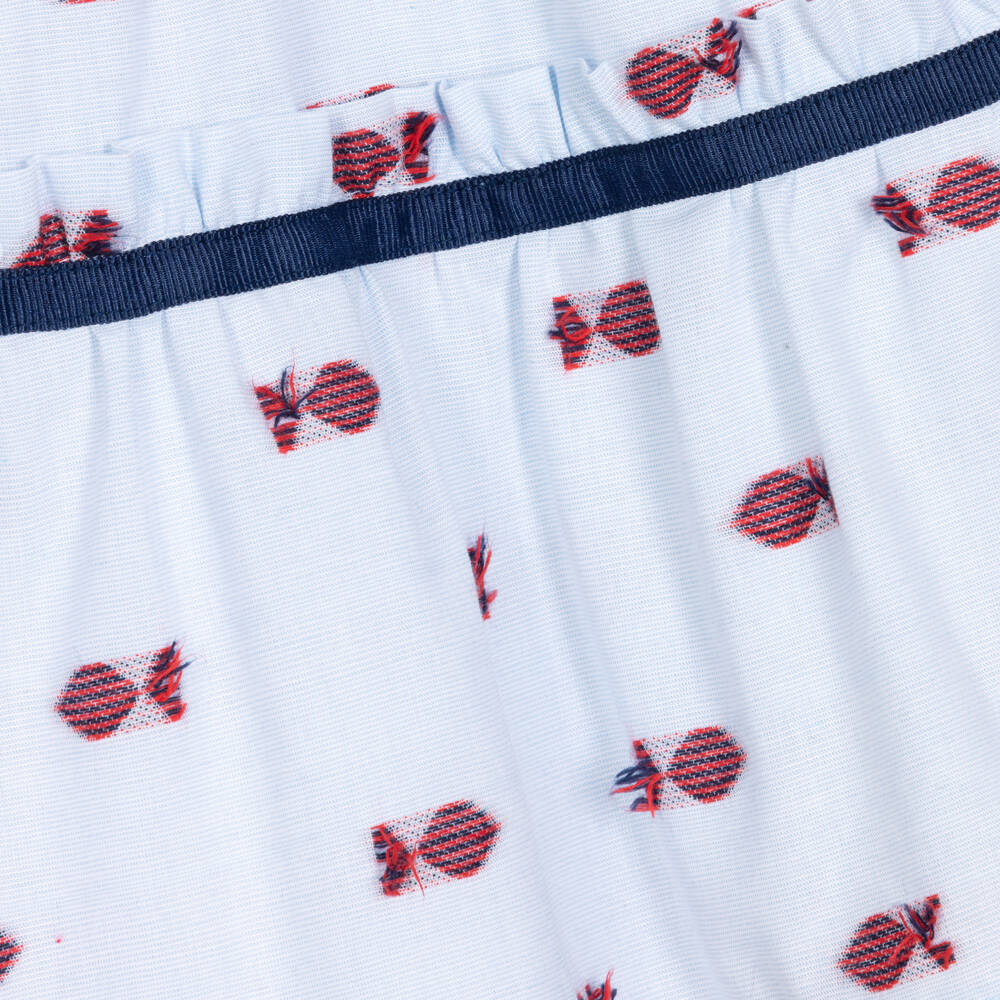 Tutto Piccolo-فستان مزيج قطن لون أزرق فاتح | Childrensalon Outlet