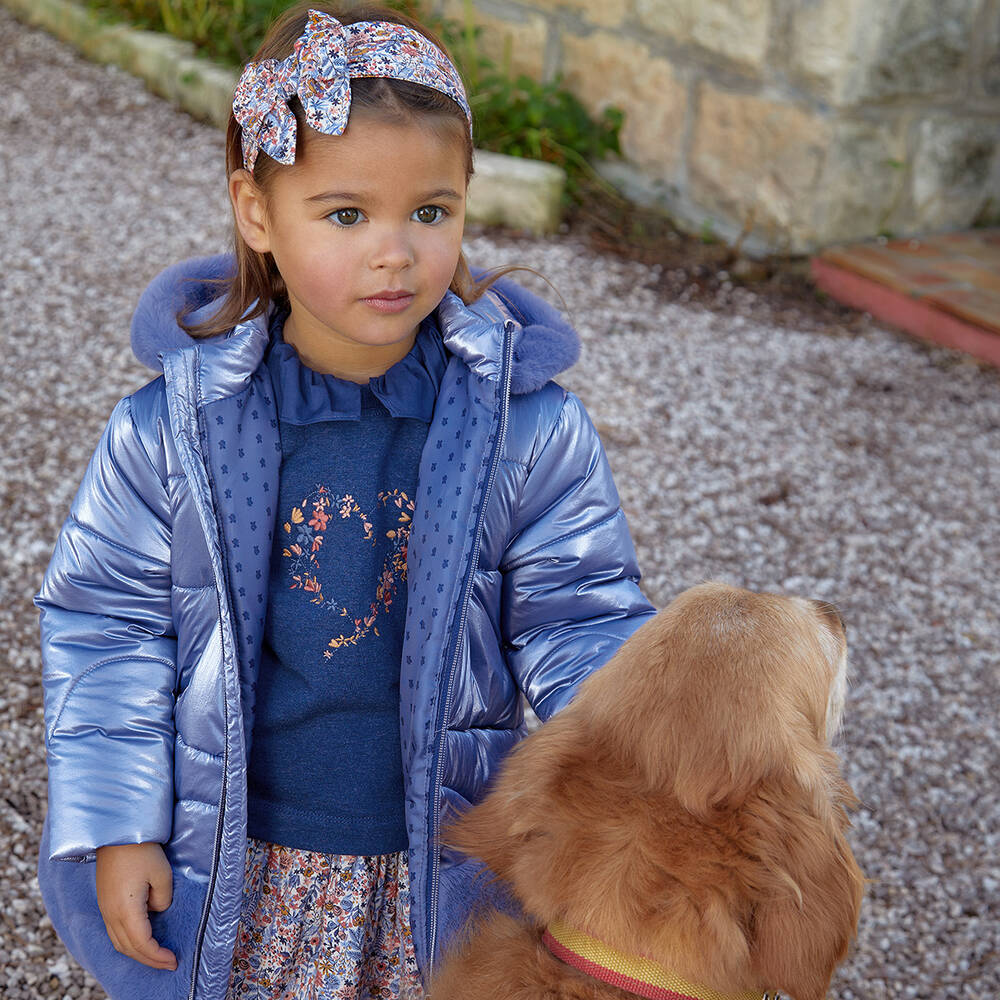 Tutto Piccolo Girls Blue Padded Coat