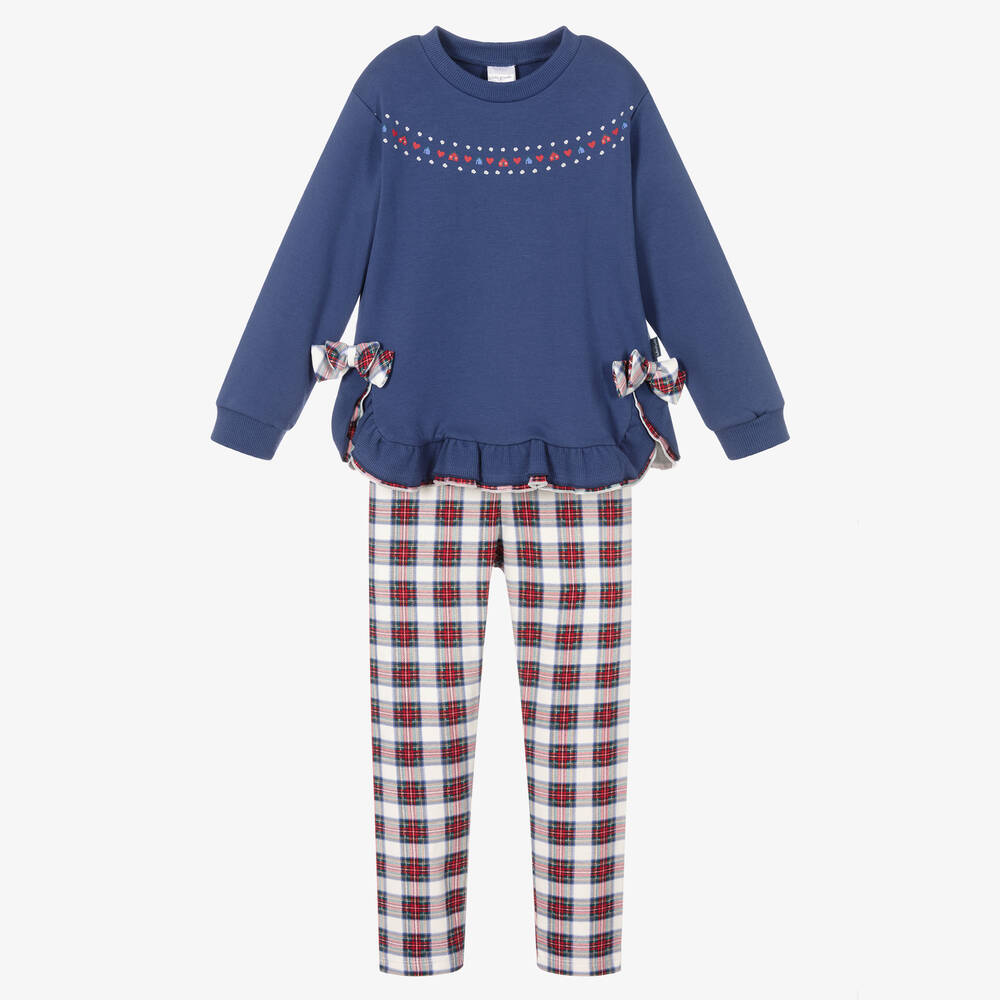 Tutto Piccolo - Ensemble legging bleu et rouge Fille | Childrensalon