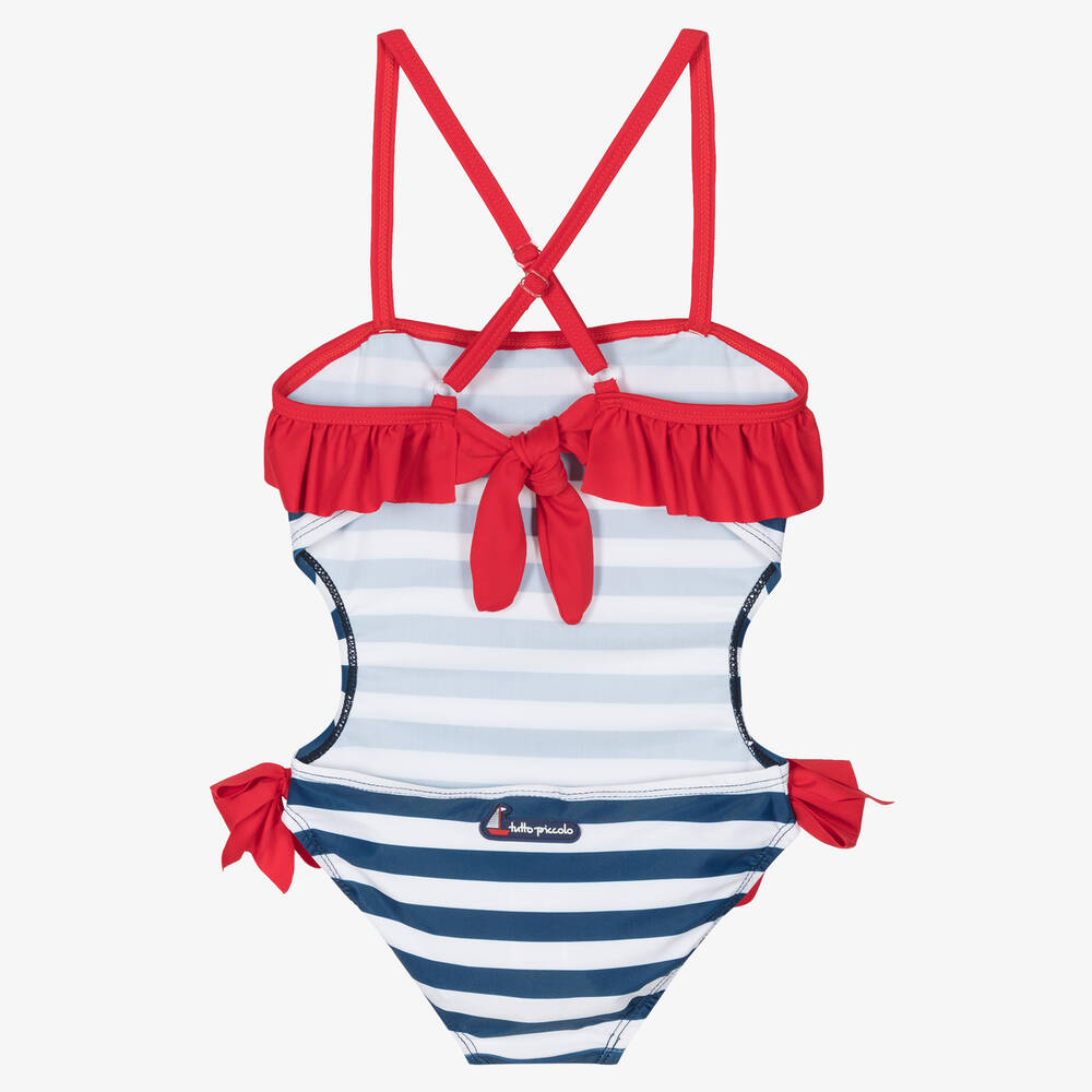 Tutto Piccolo-مايّو مقلم لون كحلي وأبيض للبنات | Childrensalon Outlet