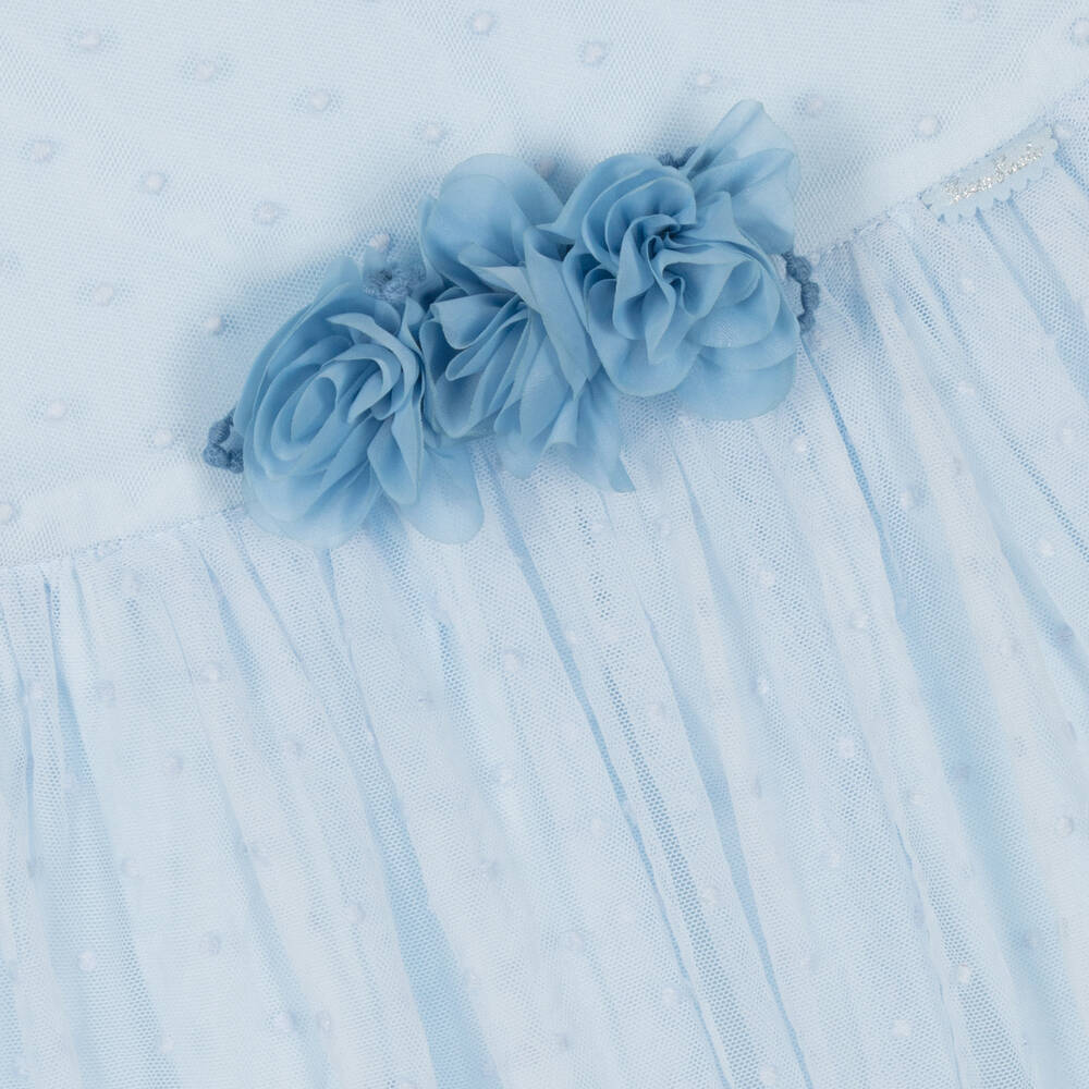 Tutto Piccolo-فستان تول لون أزرق فاتح | Childrensalon Outlet