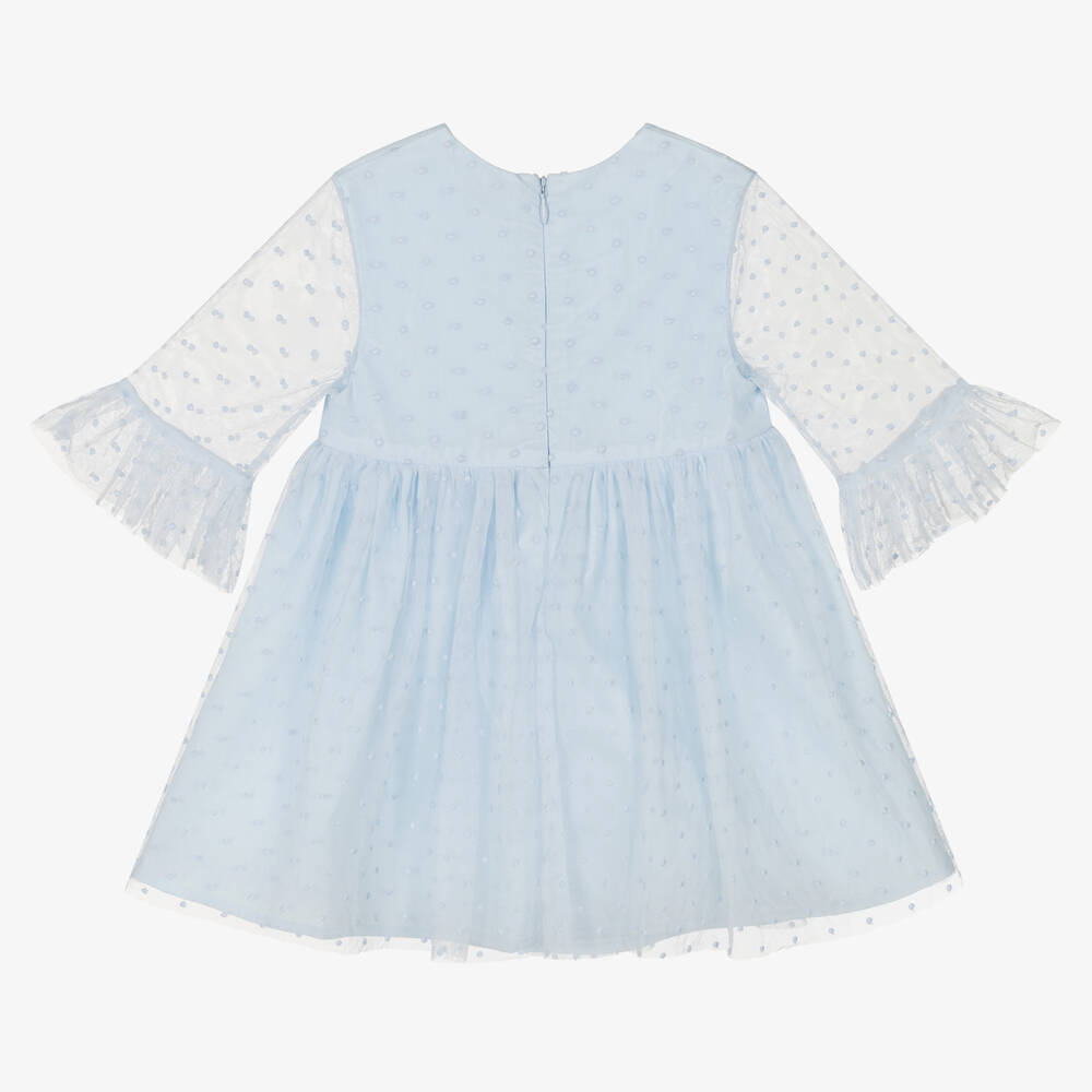 Tutto Piccolo-فستان تول لون أزرق فاتح | Childrensalon Outlet