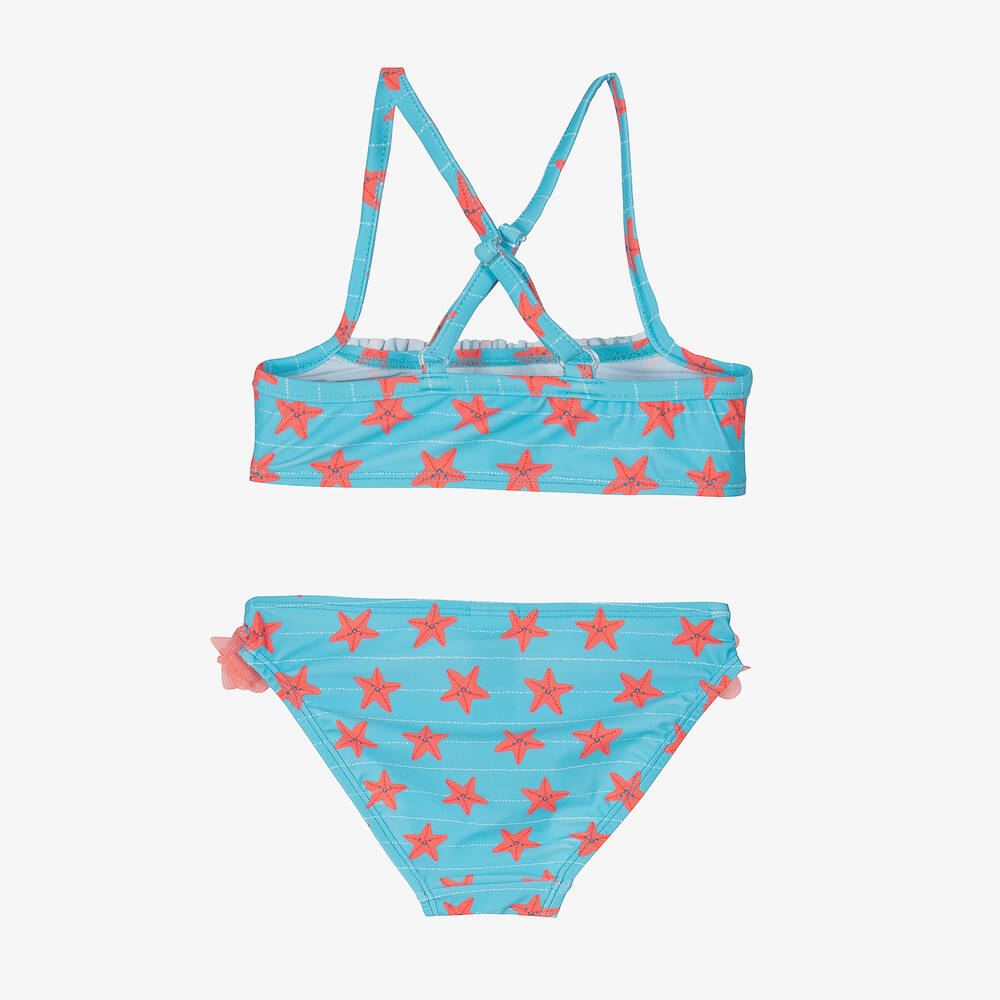 Tutto Piccolo-Girls Blue Starfish Bikini | Childrensalon Outlet