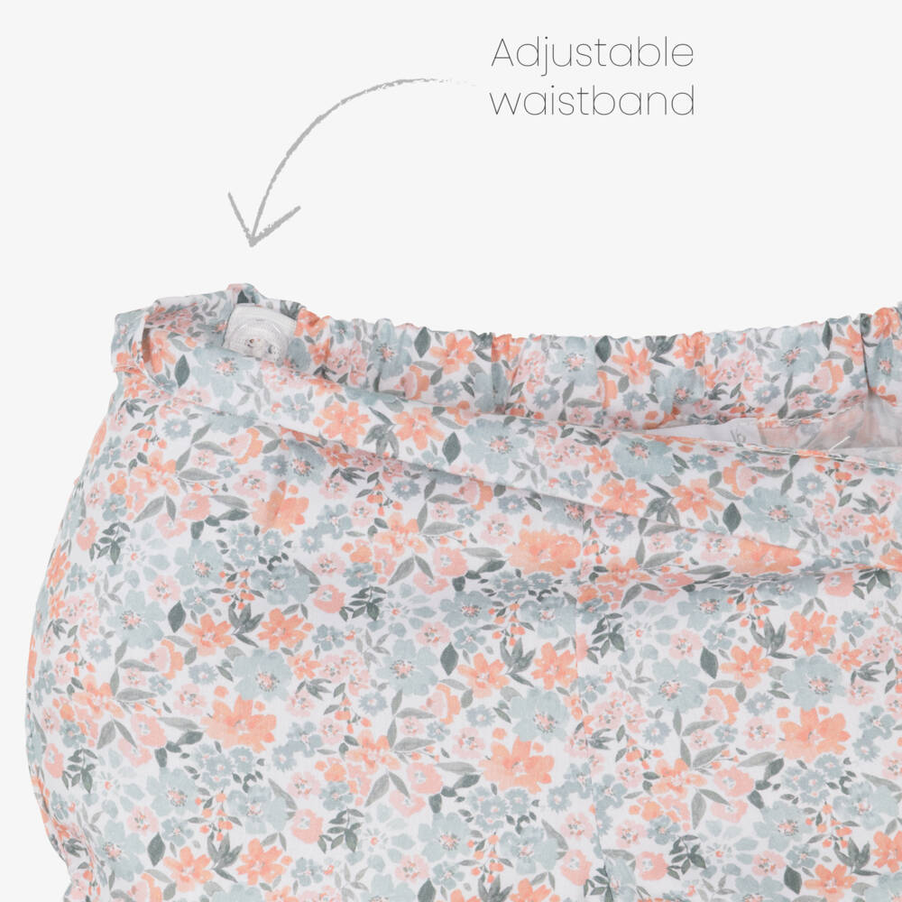 Tutto Piccolo-Легкий зеленый цветочный комплект шорт для девочек | Childrensalon Outlet