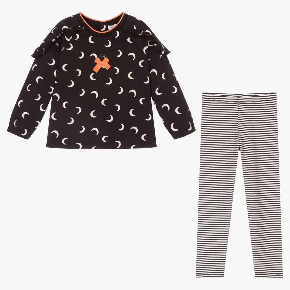 Tutto Piccolo-Girls Dark Grey Leggings Set | Childrensalon Outlet