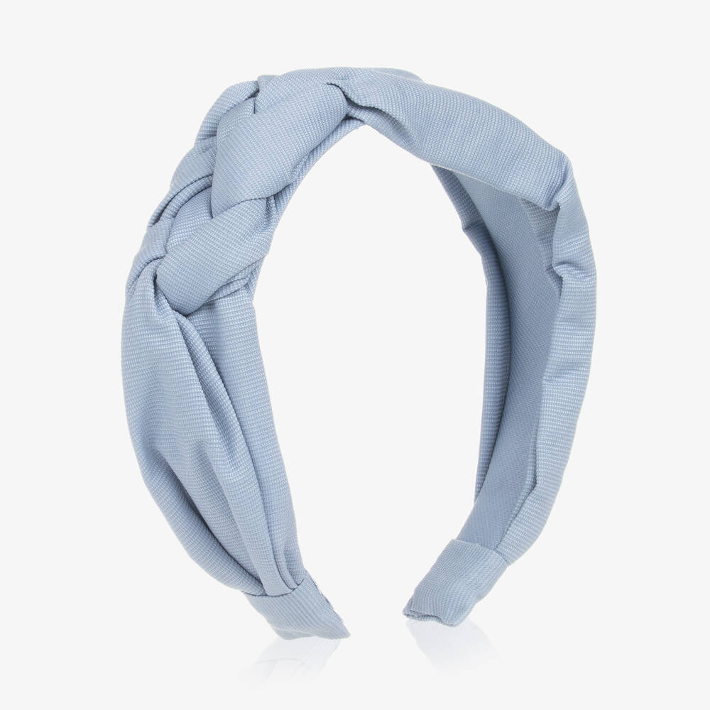 Tutto Piccolo-Girls Dusky Blue Braided Hairband | Childrensalon Outlet