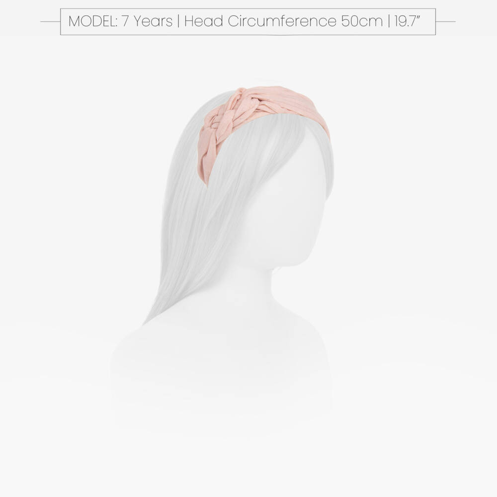 Tutto Piccolo-Girls Dusky Pink Woven Hairband | Childrensalon Outlet