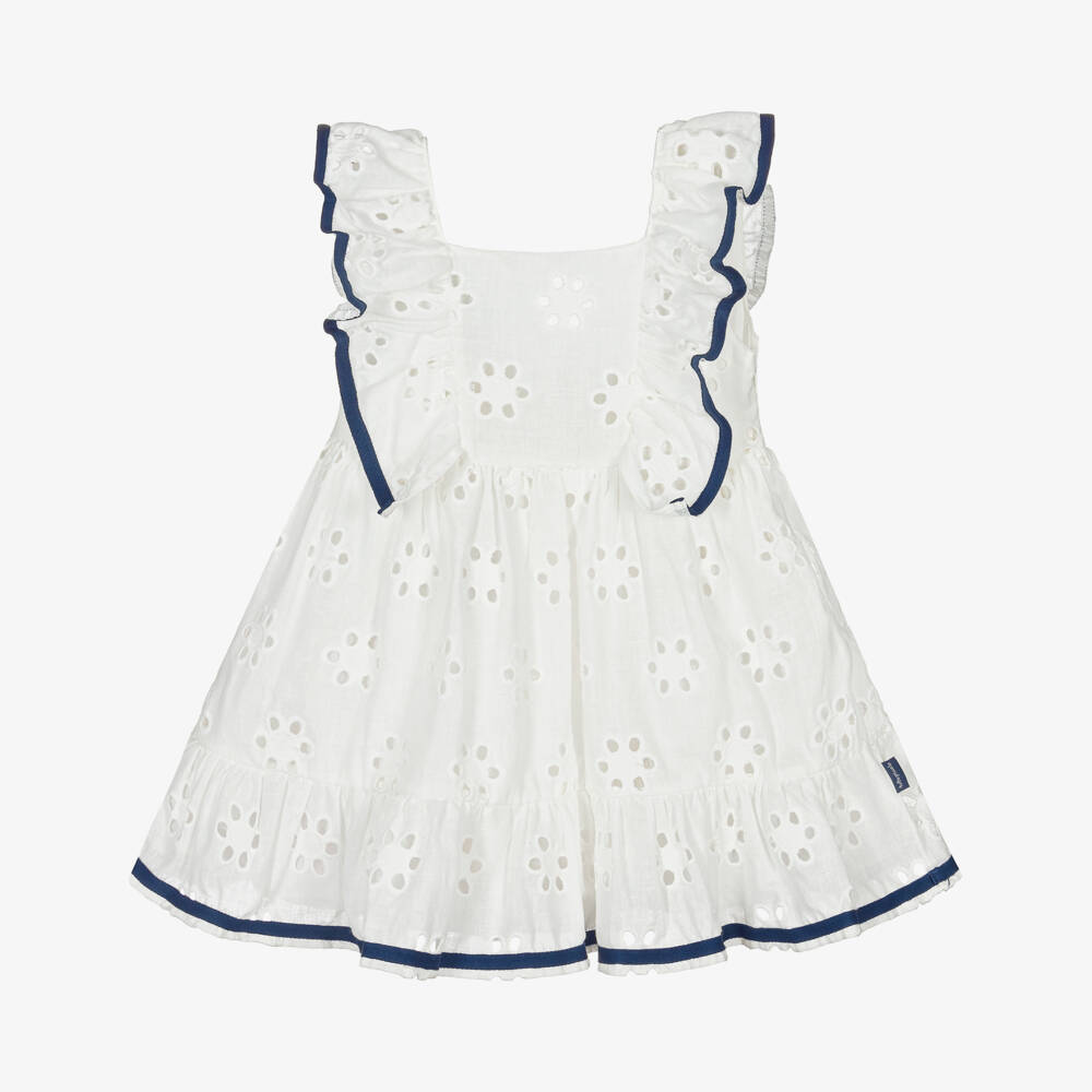 Tutto Piccolo-Элегантное белое платье с ажуром для девочек | Childrensalon Outlet