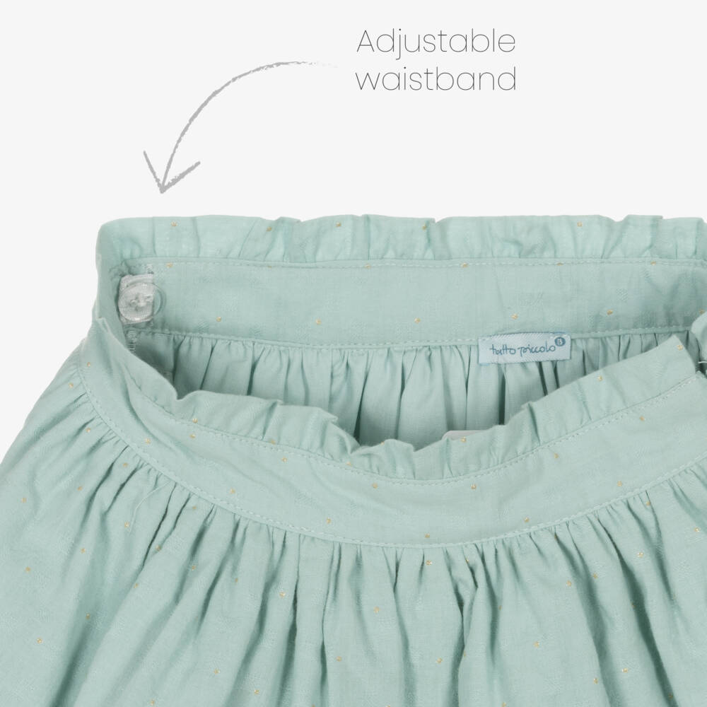 Tutto Piccolo-Изумрудный хлопковый ансамбль для девочек | Childrensalon Outlet