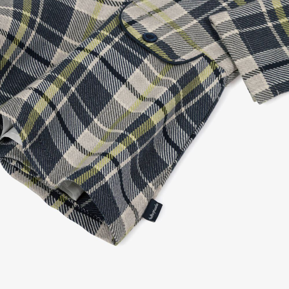 Tutto Piccolo-طقم فستان قطني بنقشة مربعات للبنات | Childrensalon Outlet