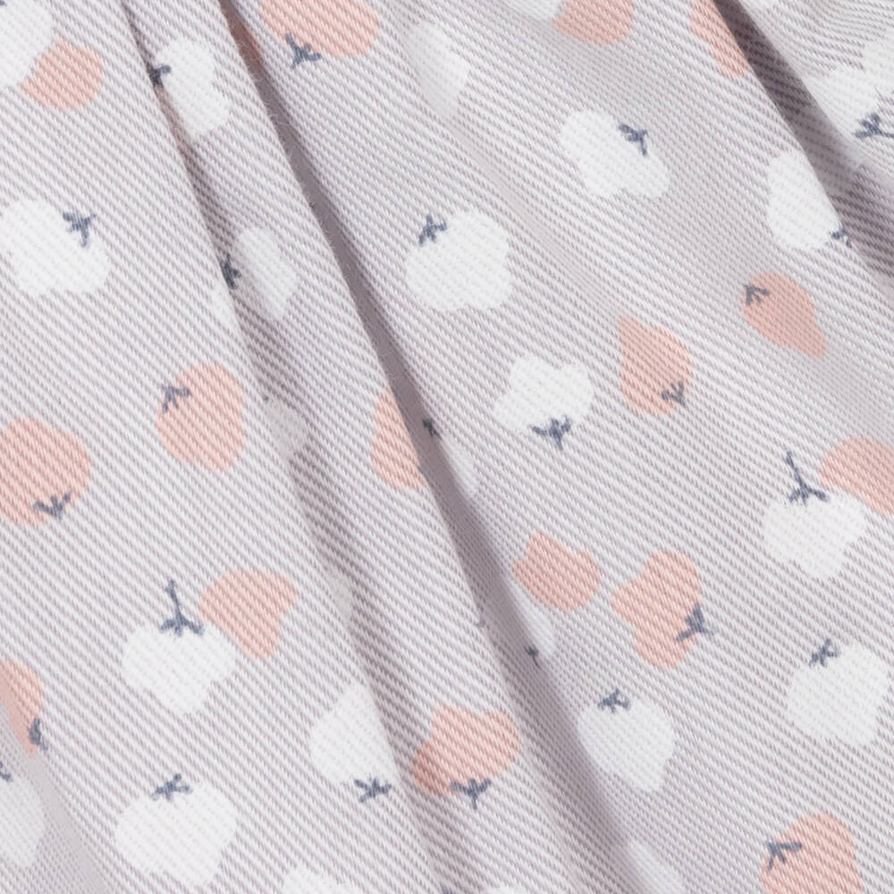 Tutto Piccolo-طقم فستان بطبعة ورود قطن لون رمادي أطفال بناتي | Childrensalon Outlet