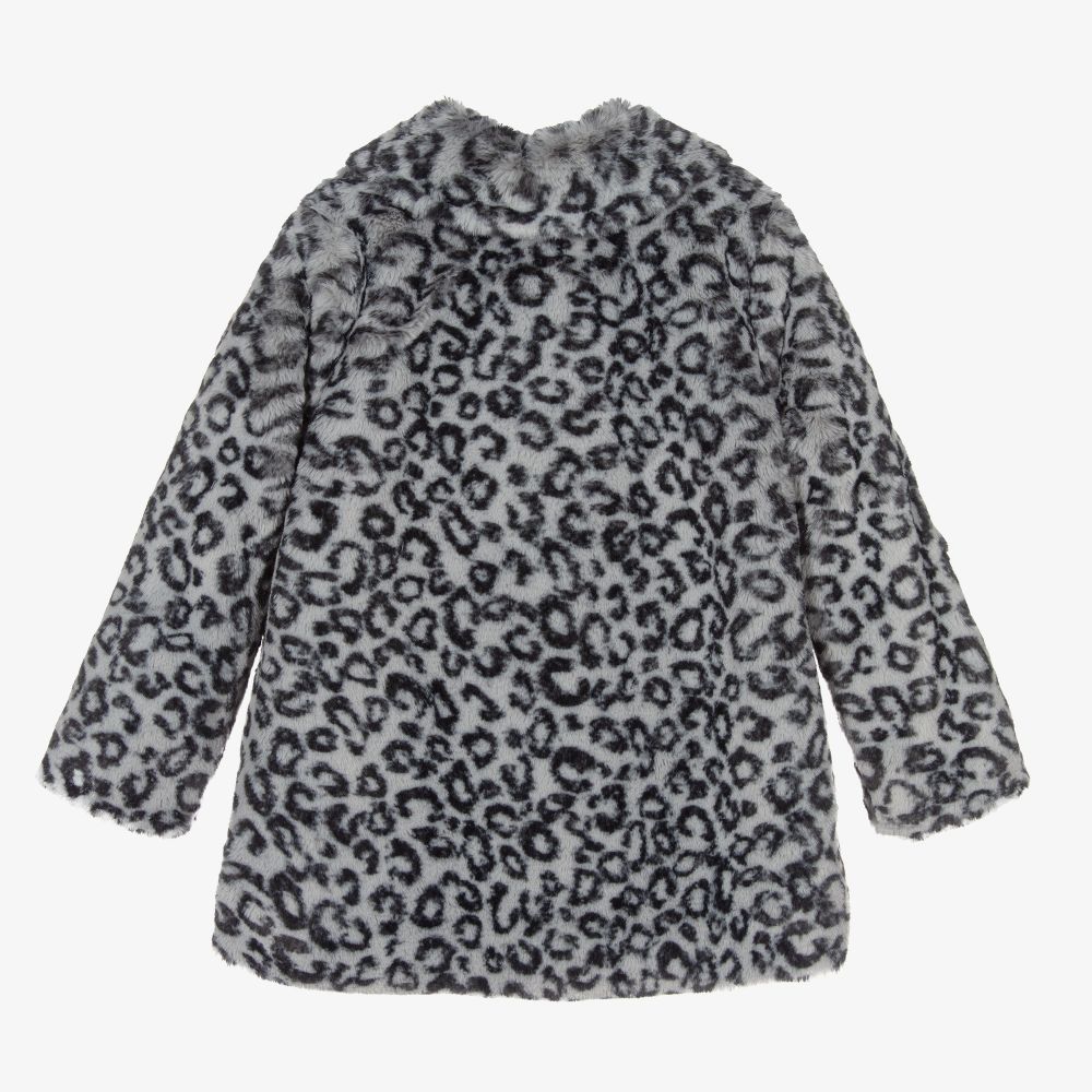 Tutto Piccolo-Girls Grey Faux Fur Coat | Childrensalon Outlet