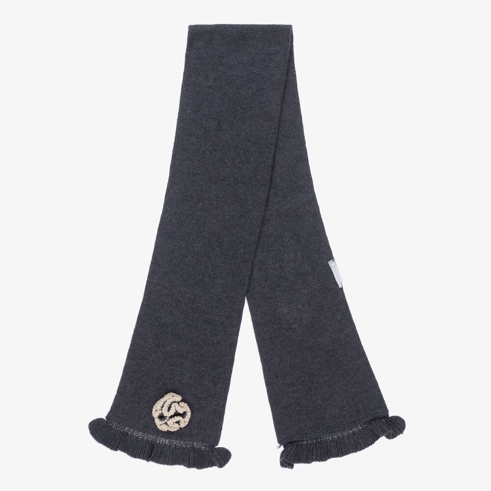 Tutto Piccolo Girls Grey Hat & Scarf Set Childrensalon Outlet