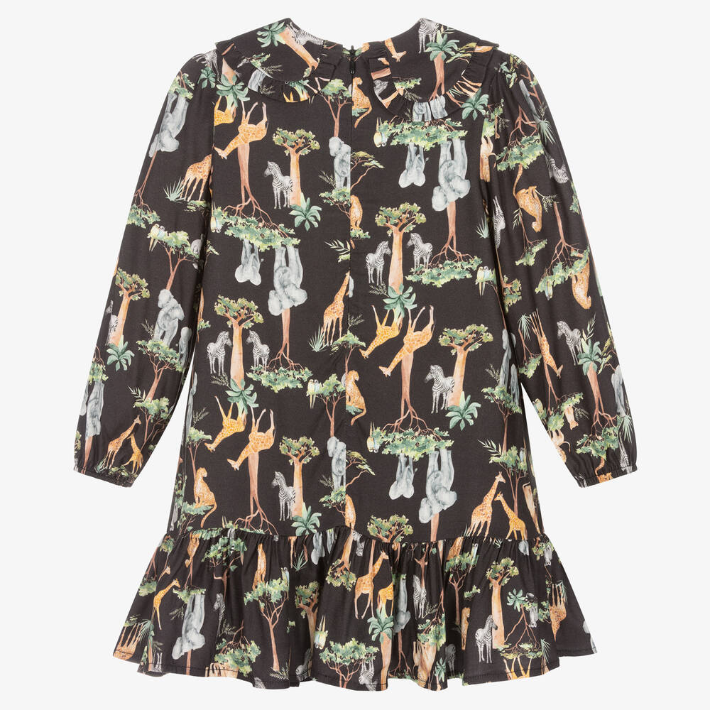 Tutto Piccolo-طقم فستان فيسكوز لون رمادي | Childrensalon Outlet